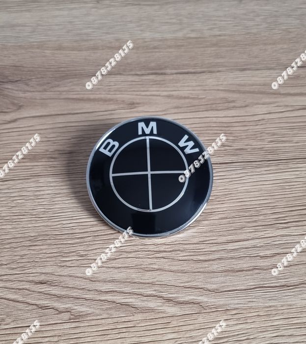 Емблема за заден капак BMW 78мм – чисто черна