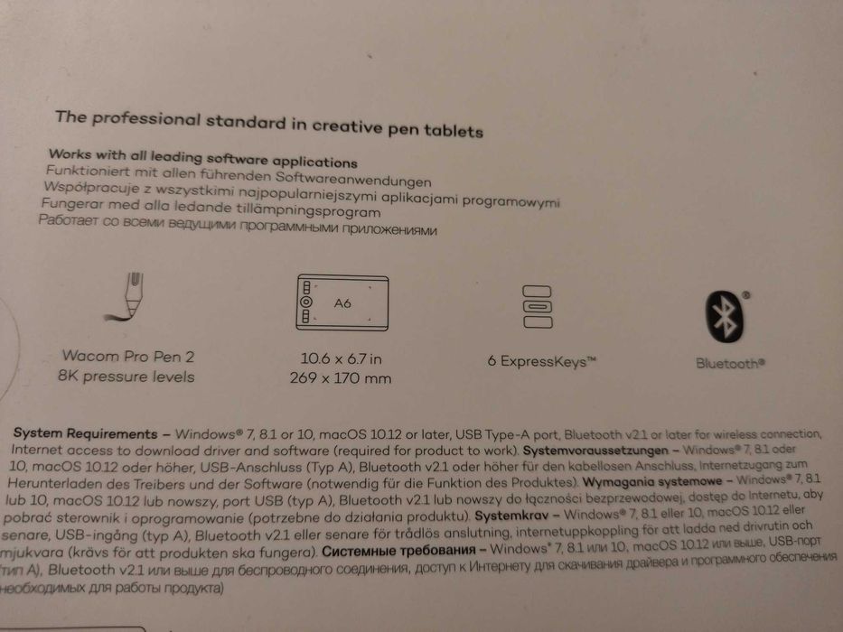 Tablet Wacom Intuos Pro S