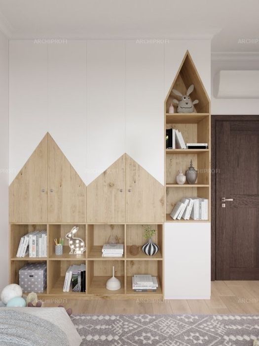 Встроенный детский шкаф, вместительный, под заказ