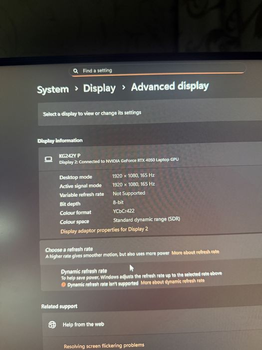 Monitor Acer Gaming  165 hz