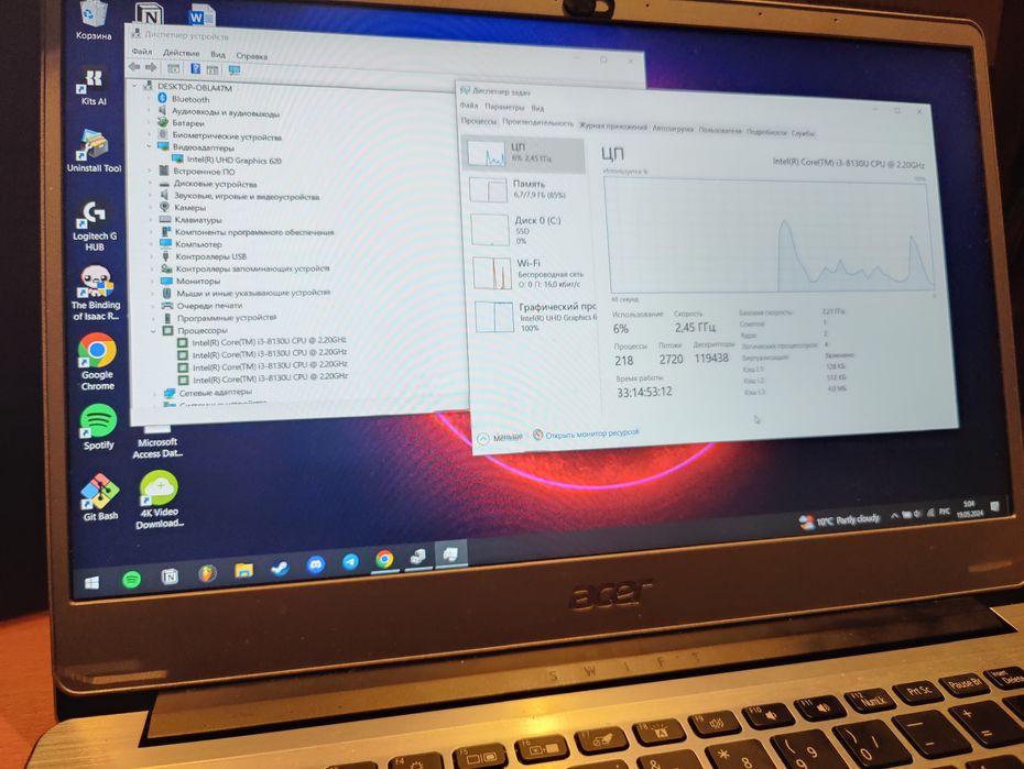 Ноутбук aser swift
