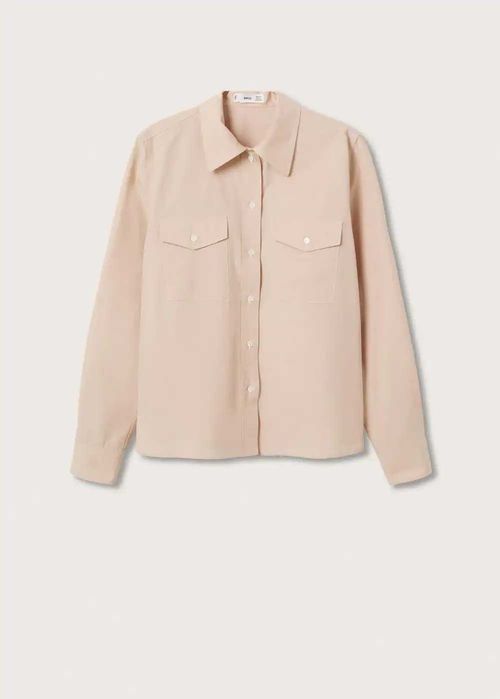 НОВА памучна риза MANGO размер S / XS в бежово / екрю !