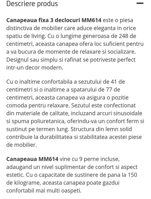 Vand canapea mare,3 locuri ,in stare impecabila