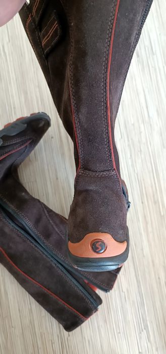 Сапоги демисезонные. Замша