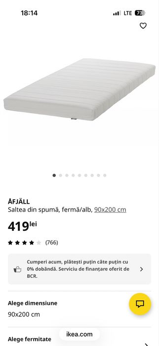 Pat reversibil Kura Ikea supraetajat