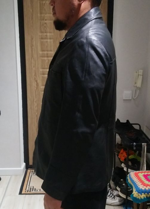 Пиджак кожанный, кожа.