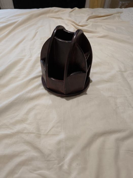 Vintage Art Deco lemn de nuc