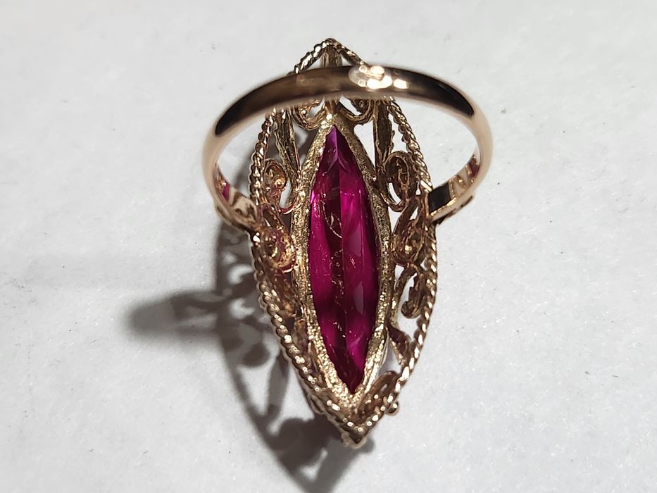 Кольцо золотое советское.