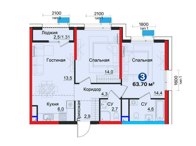 Новостройка, Дом Сдан, Ипотека , кадастр через 5 месяцев (XS)