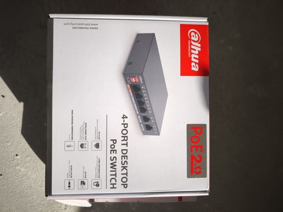 Dahua poe 2.0 switch 4 porturi