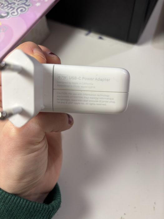 Incarcator Apple USB-C Power Adapter - 67W, Fast Charge, alb