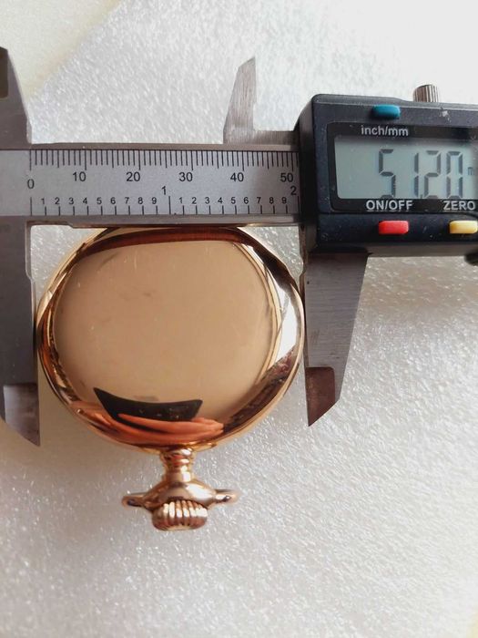 Златен 18к джобен часовник Зенит(Zenith) отлично съст-е 42 гр. в 18к