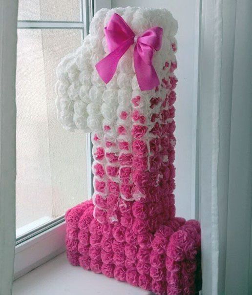 Большие цифры из бумаги