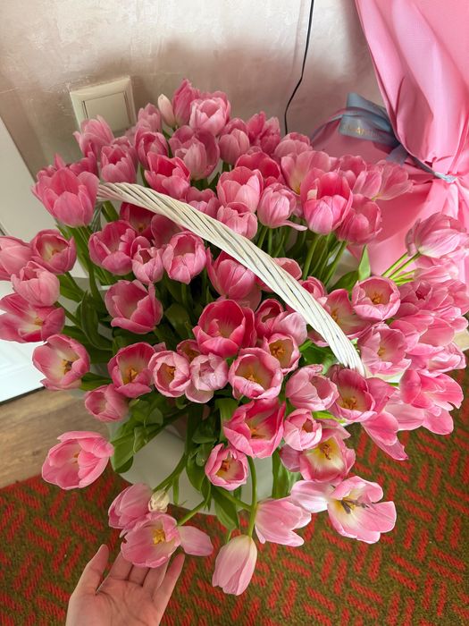 Розовые Тюльпаны Большая композиция