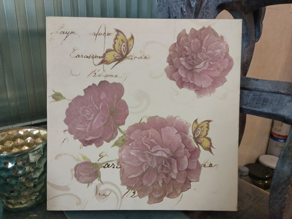 Винтидж Картина с цветя от Испания