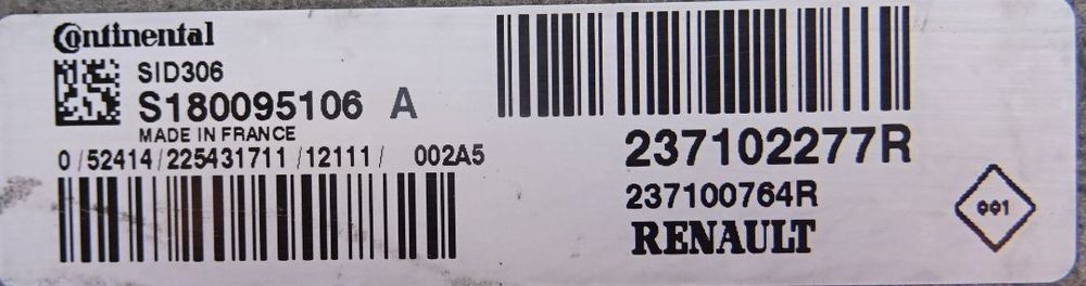 Calculator motor Dacia Duster 1.5 DCI 110 CP E5 din 2012