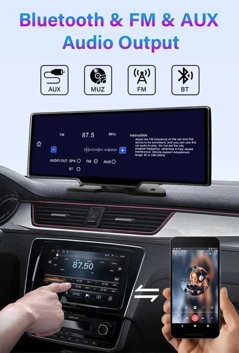 Sistem Multimedia NAVI Carplay Android Auto 10 inch camera frontala Mirror Link