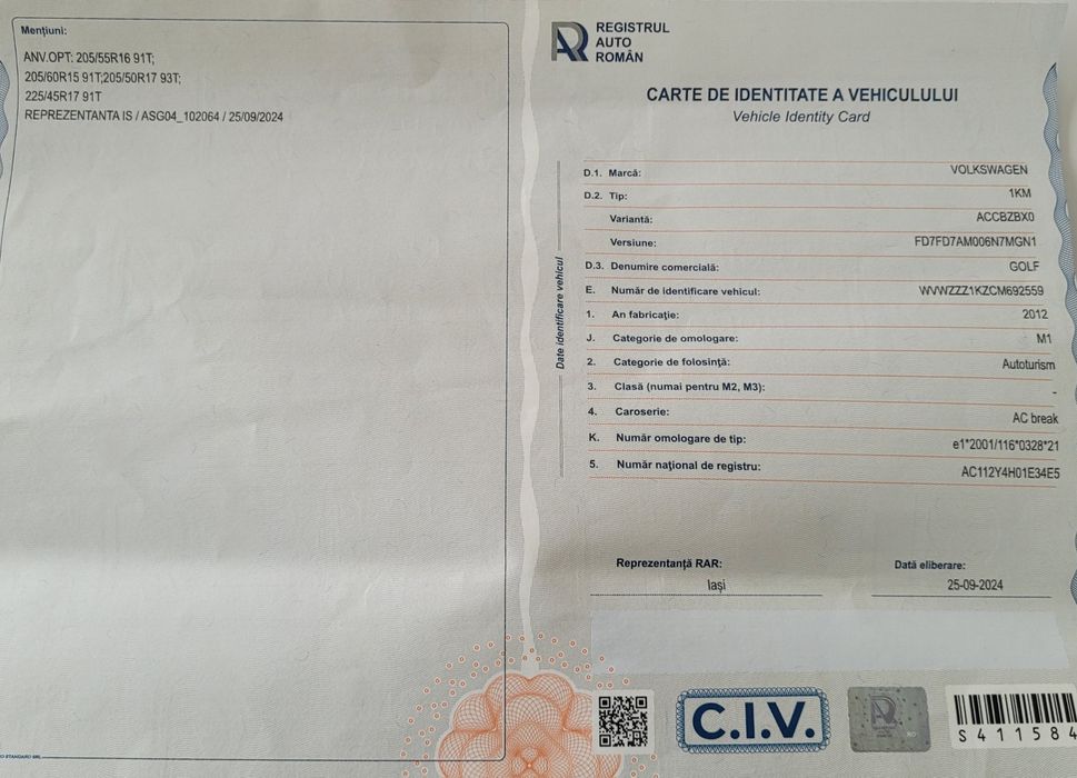 Wv golf 2012, 1.2 Benzina, Dsg