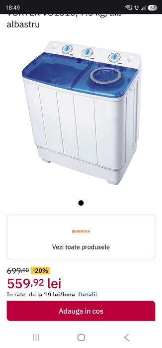 Masina de spalat cu storcator separat