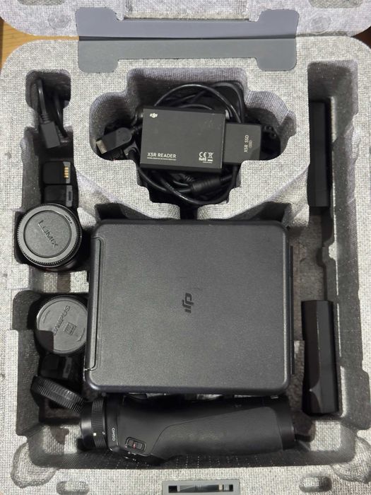 DJI Zenmuse X5R RAW + Osmo дръжка, 512GB SSD, четец, 2 обектива, 5 батерии