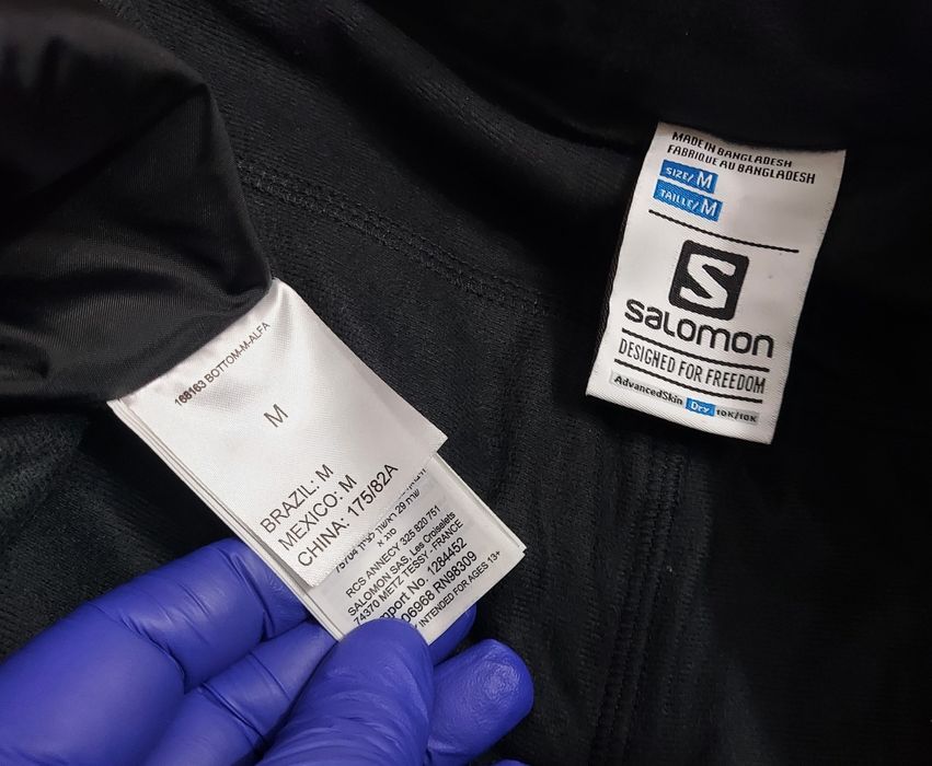 Pantaloni SALOMON Advenced Skin Dry, nr. M unisex schi, snowboard