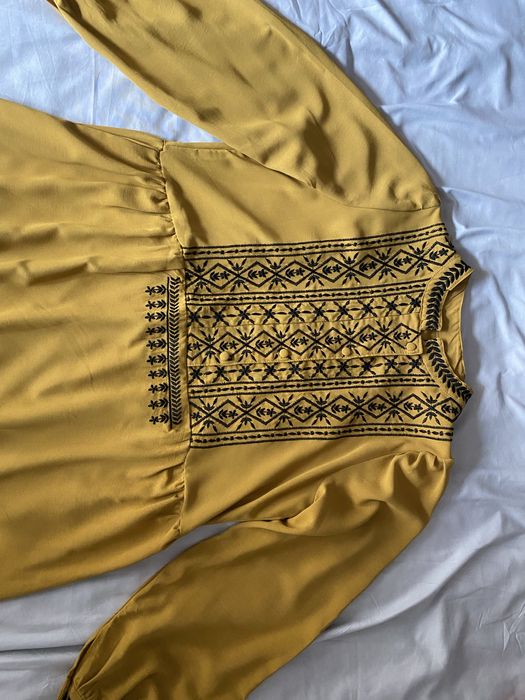 Дълга дамска рокля с етно мотиви, р-р L