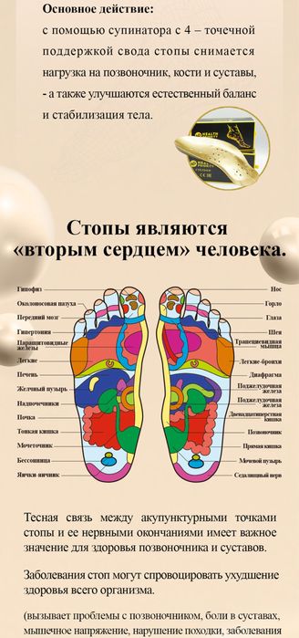 Стельки с анионами, оригинал 100%