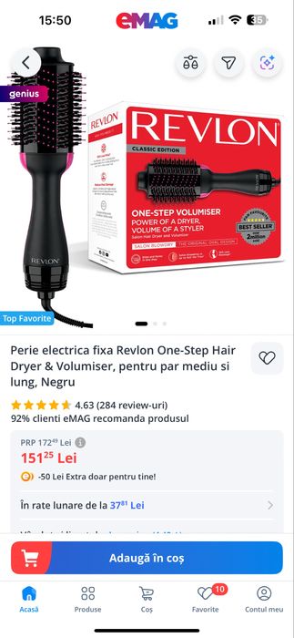 Perie  electrica de par REVLON  salon ONE-STEP