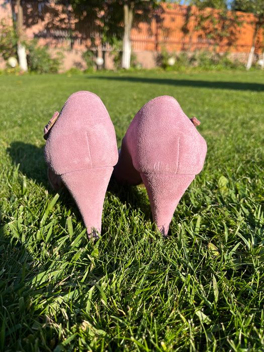 Pantofi toc piele intoarsa Tosi Shoes