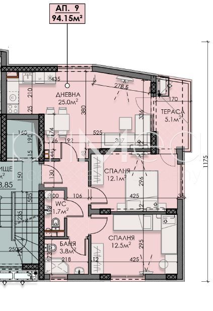 Продава се Тристаен апартамент в Айтос - 94 кв.м за 501 €/кв.м - Снимка #4