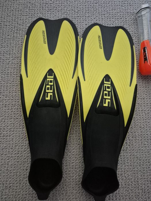 Set snorkeling copii SEAC – mască full face + snorkel + labe mărimea 32–33