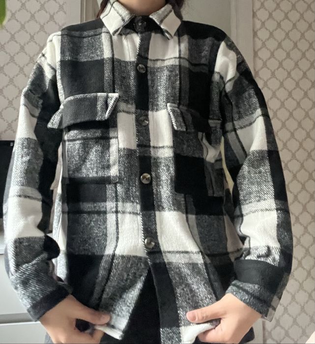 Теплая рубашка женская