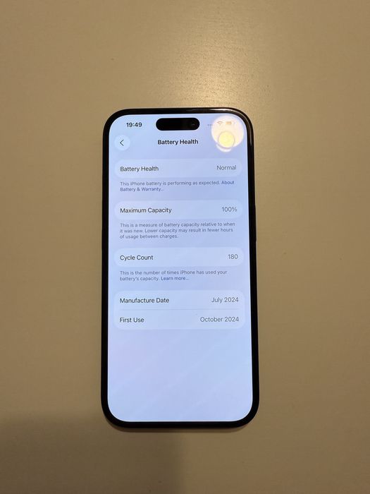 iPhone 16 negru, 128gb, baterie 100%