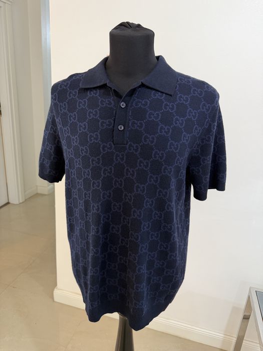 Tricou Polo Gucci GG – bleumarin – mărimea XL