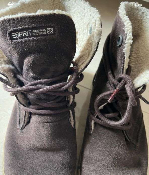 Pantofi piele intoarsa Esprit