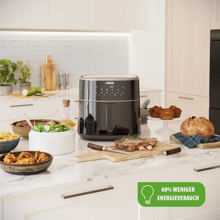 Air Fryer Princess 6л, 8 програми, LED, 1500W, Фритюрник, лек ДЕФЕКТ