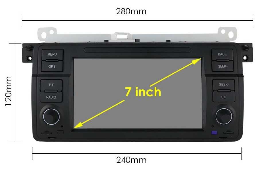 Мултимедия 7" Android 13 за BMW 3 E46 навигация CARPLAY 3 Series GPS