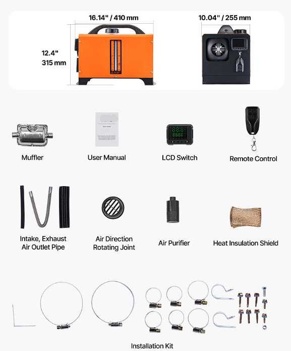 Încălzitor aer diesel 8 kW Aeroterma webasto afișaj telecomandă Garaj