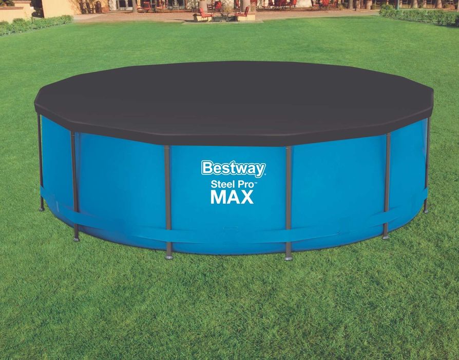 Prelata Acoperire Piscina Rotunda Cadru Metalic 366cm LivratGRATUIT