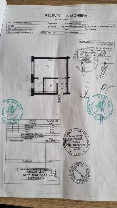Garsoniera de vanzare in Râmnicu Valcea