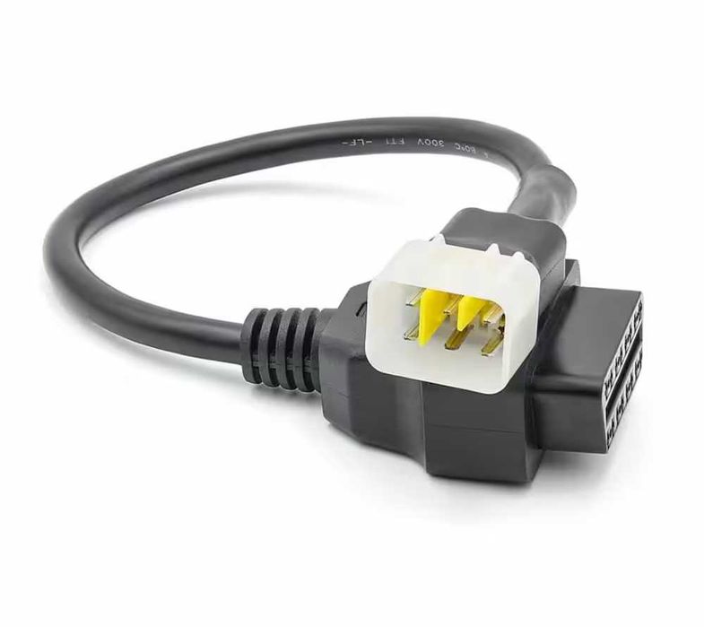 6PIN към 16PIN OBD2 Диагностичен Адаптер за Мотоциклети Delphi