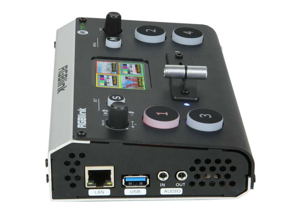 Super ieftin Mixer video RGBlink are placa de captura inclusa pt streaming podcast 4 intrari hdmi camera aparat foto dslr, laptop filmari profesionale