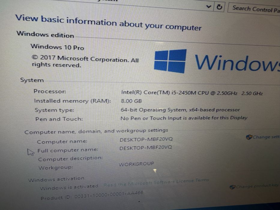 Laptop Lenovo ThinkPad i5, 8GB RAM, 320GB HDD
