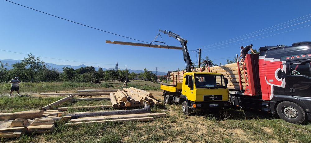 Închiriez Camion basculabil cu Macara.