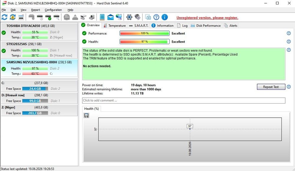 Продам SSD NVMe m2 Samsung на 256 Гб