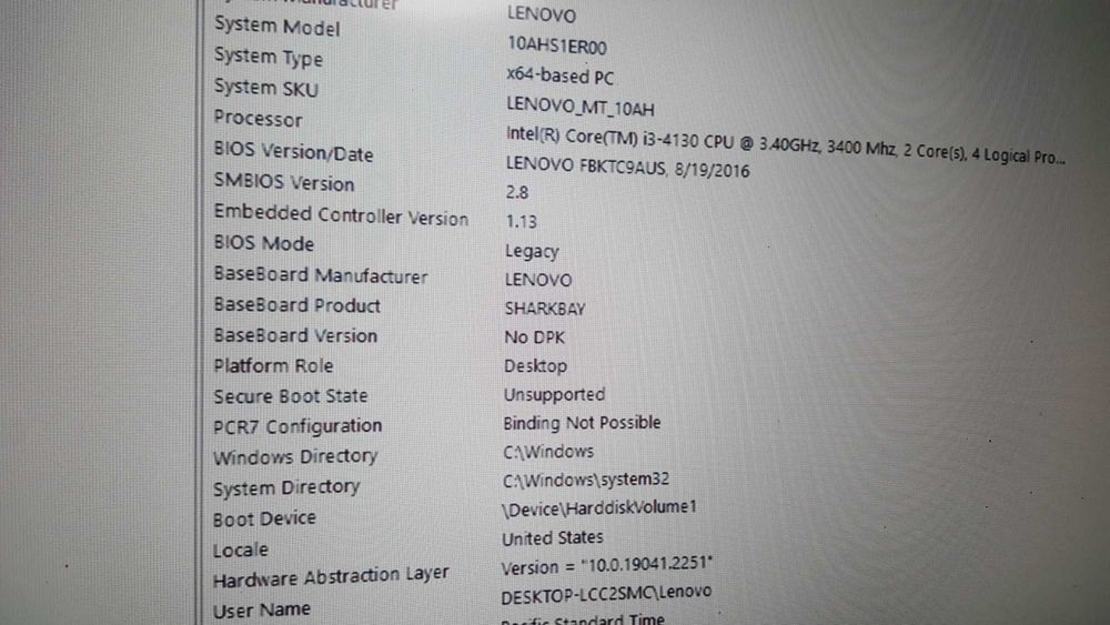 schimb vand Lenovo ThinkCentre M83 i3-4130, 8GB DDR3