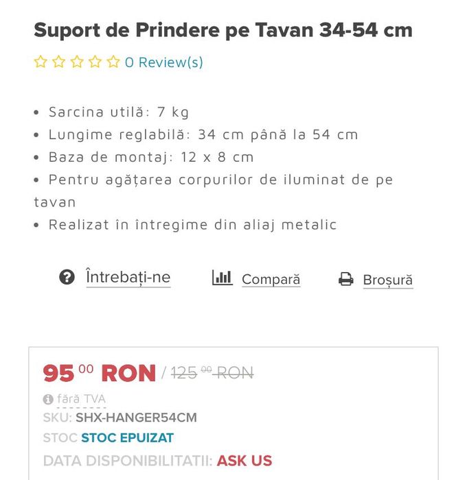 Suport de prindere lumini  foto  pe tavan