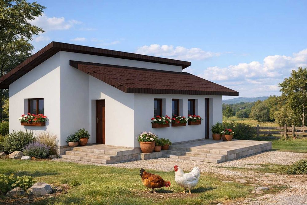Casa noua 69 mp - teren 215 mp - toate utilitatile - Pielesti