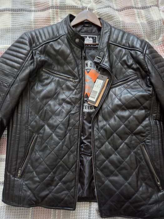 Geacă de motociclist Urban 5884 – piele, mărime XL