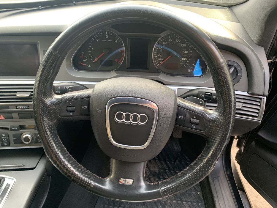 Volan S-line  piele perforata/comenzi/padele  Audi A6 C6/ A3 8P/ A4 B7